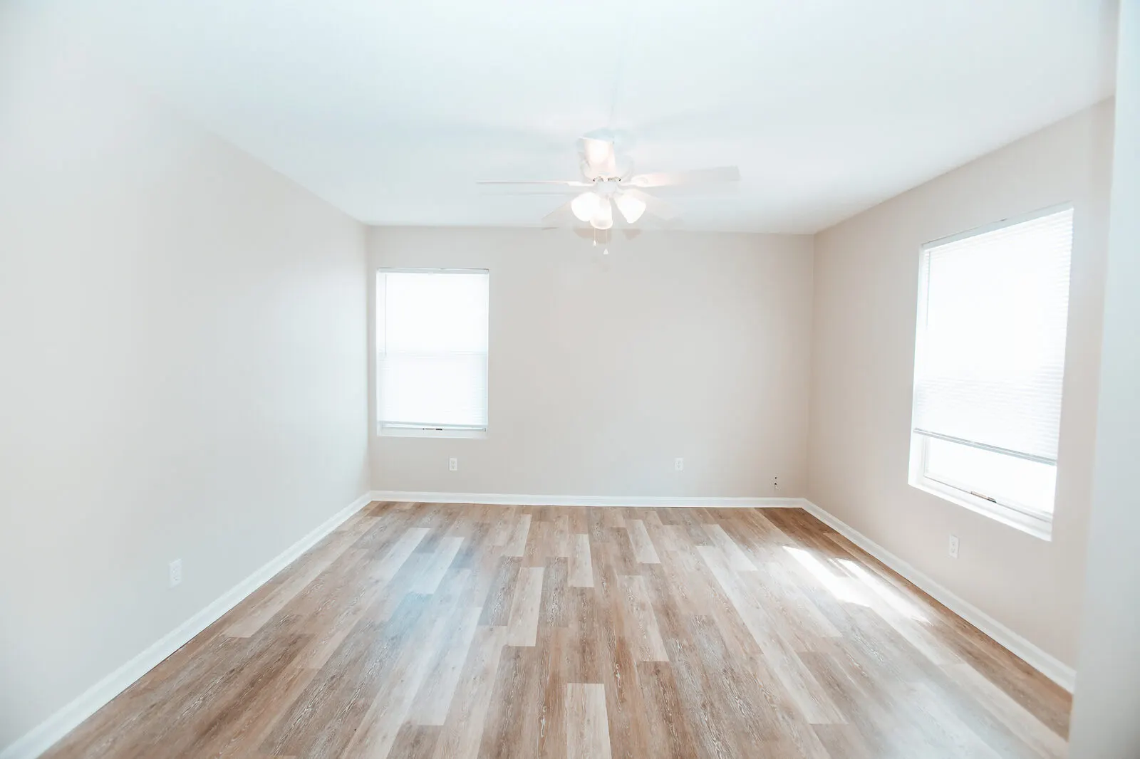 Fourplex unit living room, after renovation